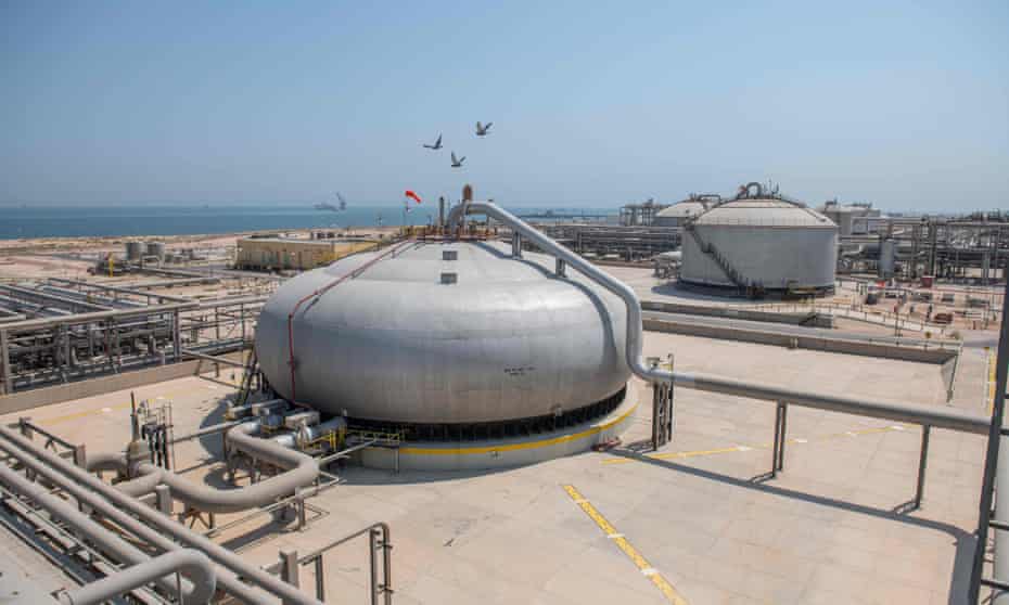 Energy giant Saudi Aramco, Saudi Arabia’s Oil Company's Safaniya and Tanajib onshore plants in Fadhili