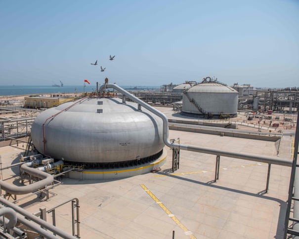 Oil tanker navigating the Strait of Hormuz