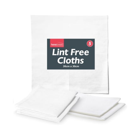 SOL 5pk Lint Free Cloths for Oiling Wood, 30x30cm Cleaning Cloths