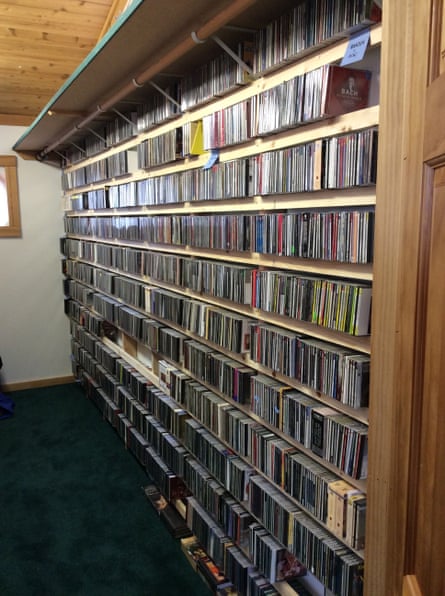 A closet full of CDs.