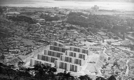 New apartment houses in Seoul, 1967.