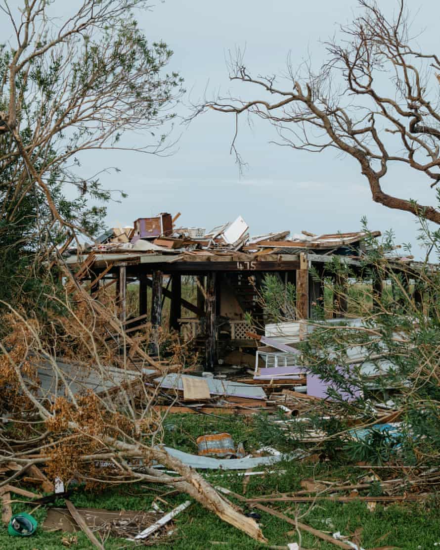 wreckage of a home