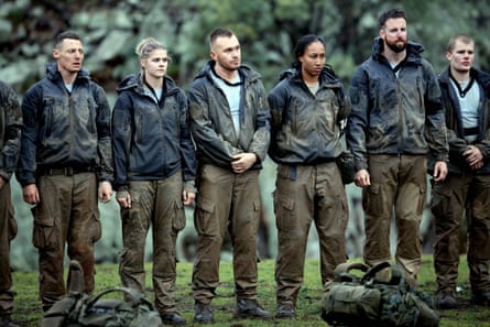 a line-up of muddy celebrities