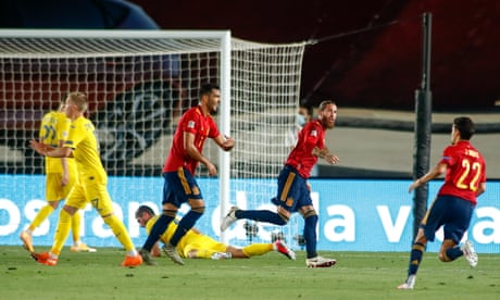 Sergio Ramos double sinks Ukraine and puts Spain top of Nations League group