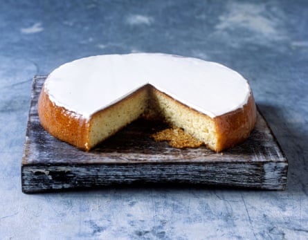 Gateau Nantais is flavoured with sugar, vanilla and rum.