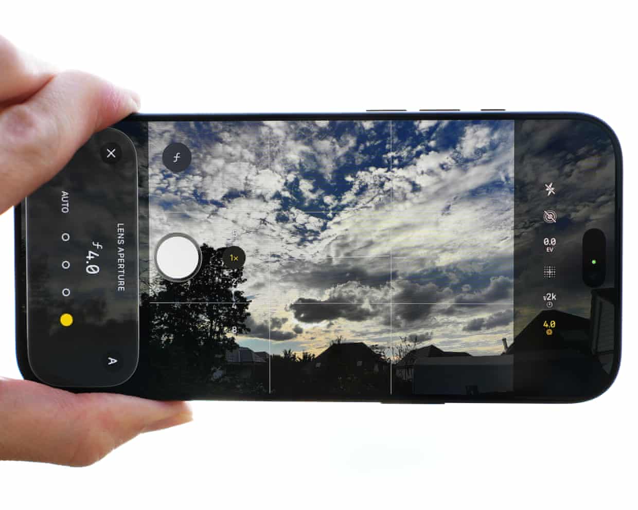The camera app on an iPhone 18 Pro Max.