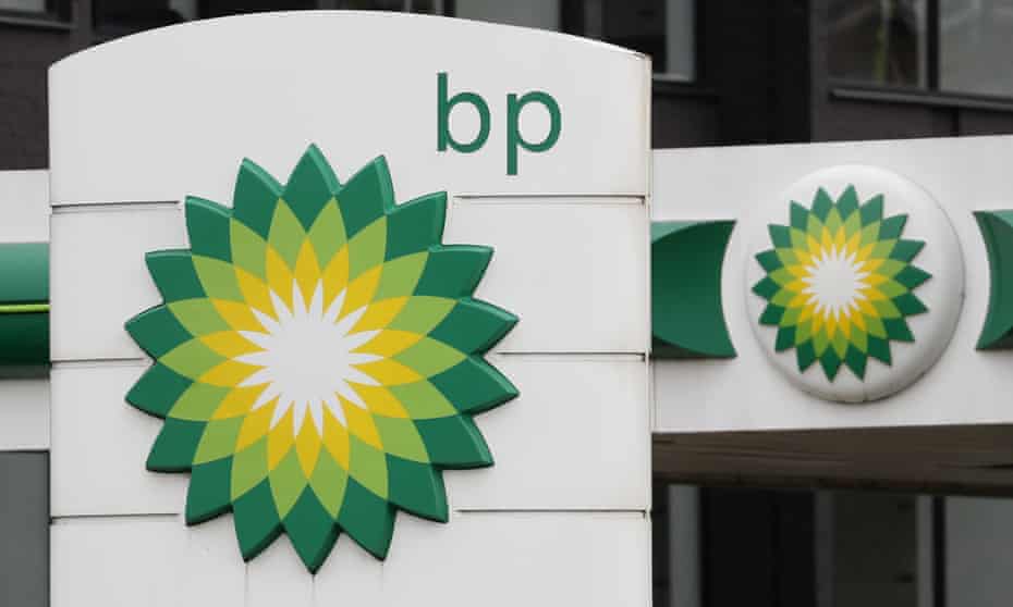 BP logo at a petrol station.