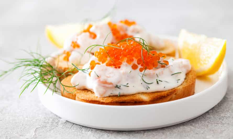Prawn perfection: 10 delicious shrimp dishes – from coconut curry to pea and chilli pasta | Food 2 Skagen toast