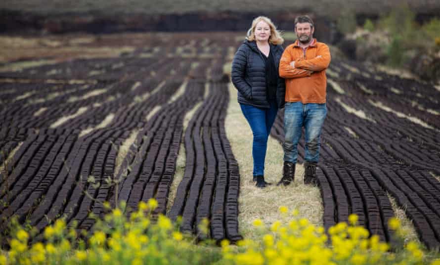 “We’re not heathens.” Fiona Conlan and Colm Higgins at Mouds Bog, Clongorey, County Kildare, a special area of conservation in the Bog of Allen