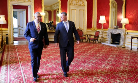 UK foreign secretary, James Cleverly (left), and the EU’s chief negotiator, Maroš Šefčovič (right)