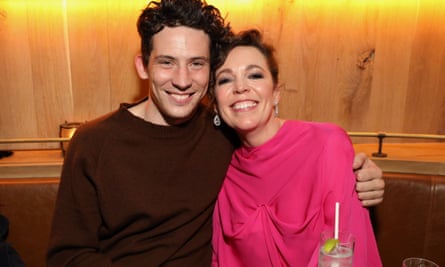 Josh O’Connor and Olivia Colman at the New York afterparty for The Lost Daughter (2021)