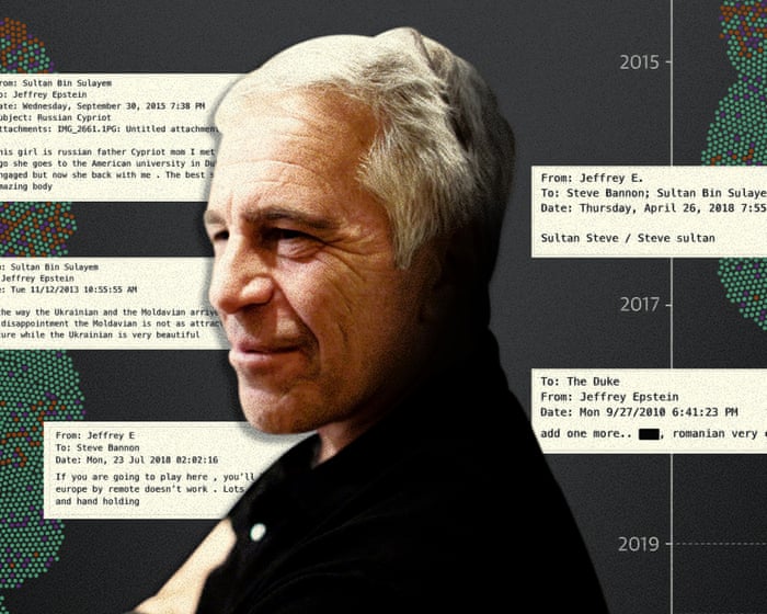 Jeffrey Epstein’s elite relationships visualised: the prince, the sultan and the politicians