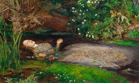 The painting Ophelia by John Everett Millais circa 1851, with Elizabeth Siddal as his muse