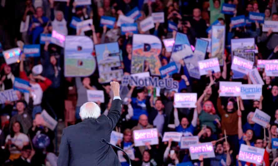Bernie Sanders rallies supporters in New Hampshire.