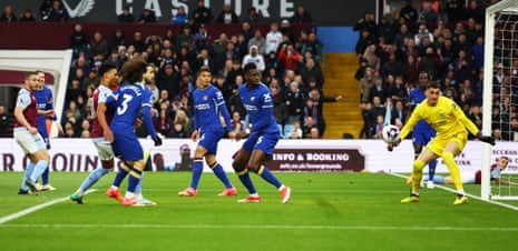 Chelsea's Cucurella scores an own goal.