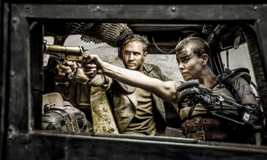 Tom Hardy and Charlize Theron in Mad Max: Fury Road