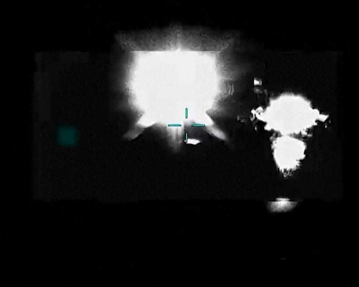 US releases footage it says shows strikes on Iran – video