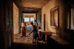 Children in a corridor