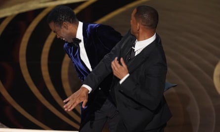 ‘The slap heard around the world’: Smith strikes Chris Rock at the Oscars.