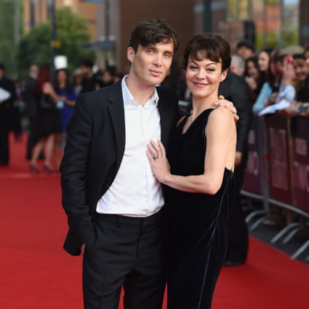 Cillian Murphy and Helen McCrory at the premiere of series two of Peaky Blinders in Birmingham, 2014.