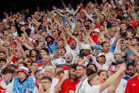 England fans during the Euro 2024 semi-final at BVB Stadion Dortmund