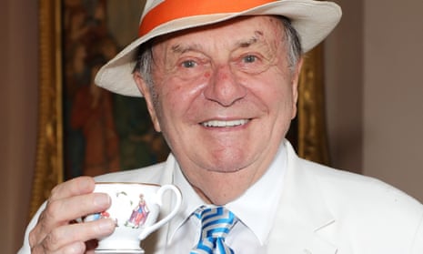 Barry Humphries at the reopening of the Theatre Royal Drury Lane, London, in 2021.