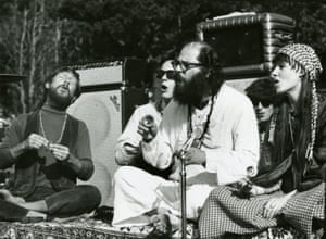 Gary Snyder, Michael McClure, and Alan Ginsberg at the Be-In, 1967.