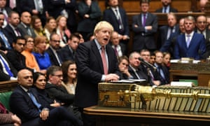 Boris Johnson speaking in parliament
