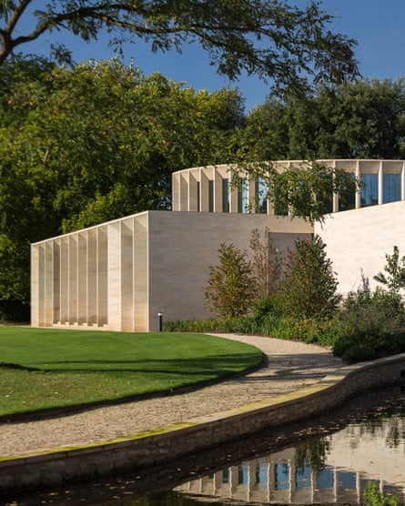 The Sultan Nazrin Shah Centre, Worcester College, Oxford, designed by Niall McLaughlin Architects, which has been shortlisted for the Riba Stirling Prize.