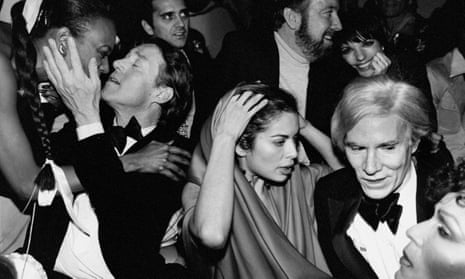 Life of a party... (from left): Halston, Bianca Jagger, Jack Haley Jr and wife, Liza Minnelli and Andy Warhol.