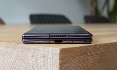 The Honor Magic V2 USB-C port.
