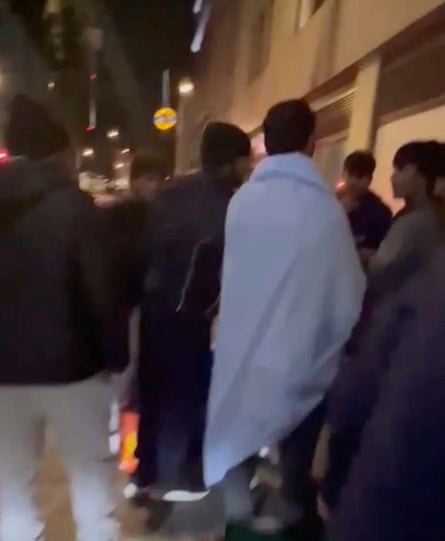 Migrants who were left in London.