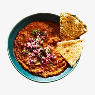 Grubby Dal Makhani, Five-Seed Flatbreads & Lime Pickled Red Onions