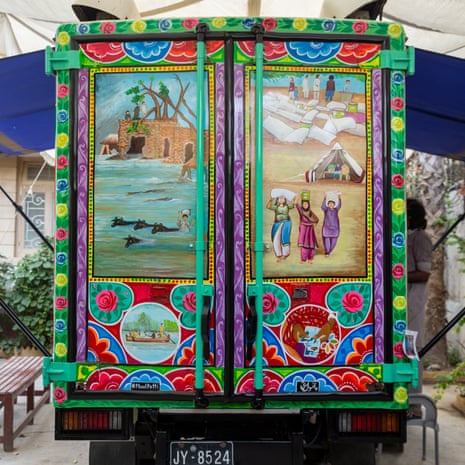 The back of the completed truck.