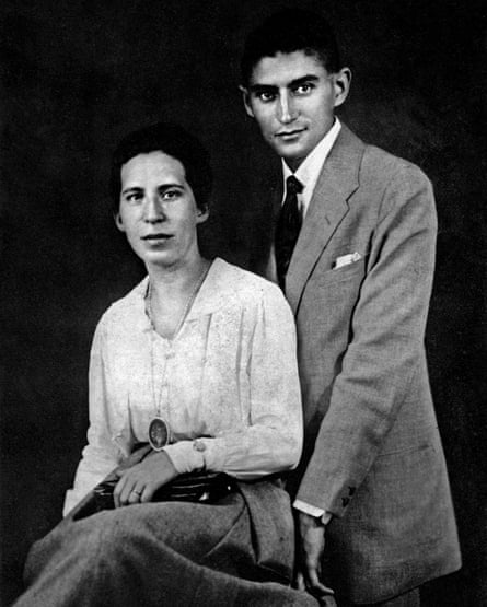 Franz Kafka with his fiancee Felice Bauer in Budapest, July 1917.