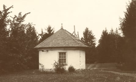 The exterior of MSU’s first campus observatory, circa 1900.