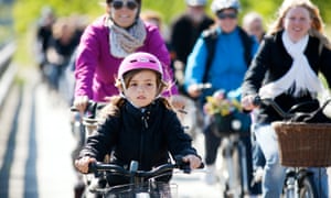 Child cycling in Denmark