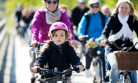 Child cycling in Denmark