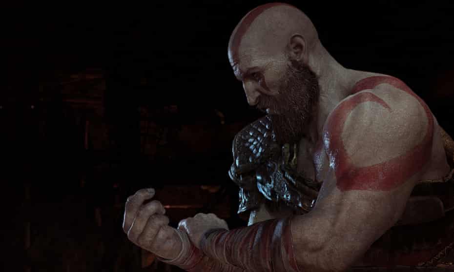 ‘A conversation with his son is a Herculean task’ … Kratos in God of War.