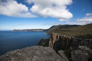 The view of Cape Pillar on route to Cape Hauy.