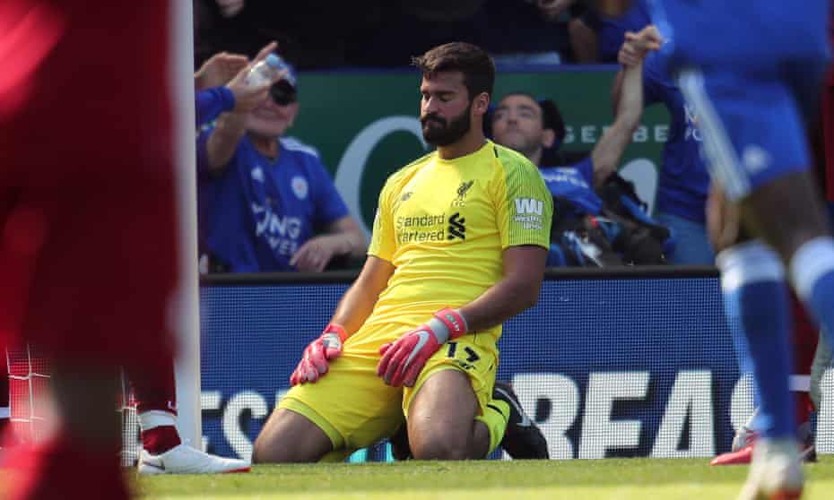Alisson said he wasn’t ‘arrogant enough not to learn from’ the mistake against Leicester that led to a nervy finish to Liverpool’s win.