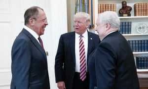 President Trump with Russian foreign minister Sergei Lavrov and Russian ambassador to the US Sergei Kislyak at the White House