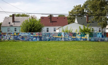 The wall, in Detroit’s 8 Mile neighbourhood.
