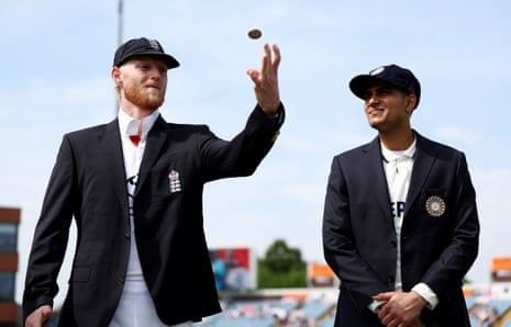 Ben Stokes and Shubman Gill at the toss