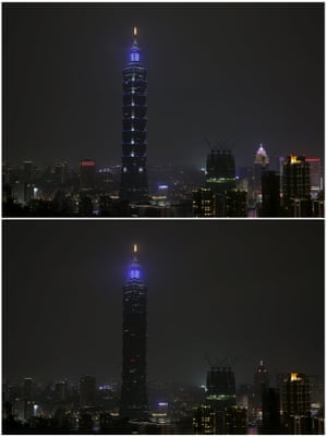 101 building in Taipei, Taiwan earth hour
