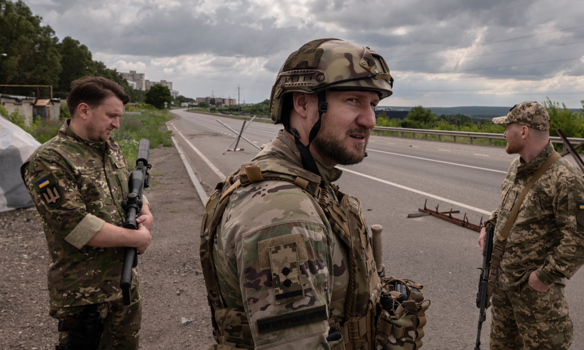  Ukraine Commander Konstantin Tszyu and members of his 228 battalion  in the Kharkiv Oblast region.