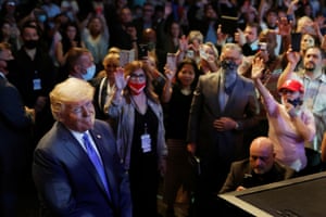 Donald Trump attends a service at the International Church of Las Vegas in Nevada.