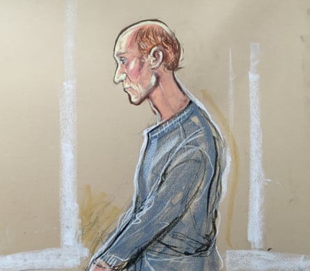 An artist’s impression of Stephen Port as he appeared in court.