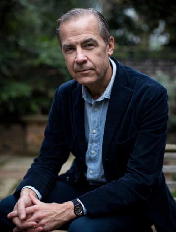 Mark Carney in a garden