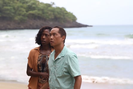 Shore thing: Patricia (Nikki Amuka-Bird) and Jarin (Ken Leung) in Old, written for the screen and directed by M. Night Shyamalan.